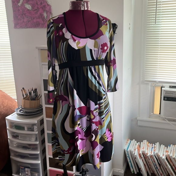 Iris empire waist flattering dress pucci style retro stretch - Picture 7 of 11